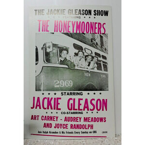 Vintage Poster TV - The Honeymooners - Jackie Gleason - Art Carney - Audrey